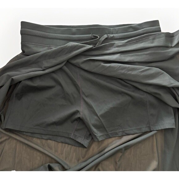 Halara NWT Midi Skirt XL Drawstring Waist Mesh 2-in-1 Flowy - Picture 9 of 12